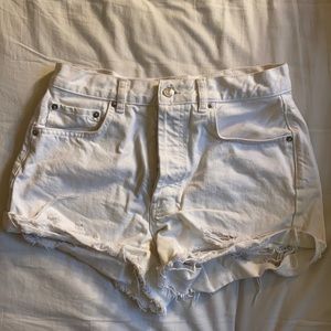 ASOS white jean shorts